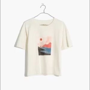 NWOT Madewell Vista Graphic Crop Tee — Size XS